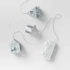 8ct LED Battery Operated Christmas Metal Village Novelty String Lights Warm White With Clear Wire - Wondershop™ 7 8ct LED Battery Operated Christmas Metal Village Novelty String Lights Warm White With Clear Wire - Wondershop™ -Wondershop GUEST 0183e41b e528 4302 88d4 f89fe87f2c54