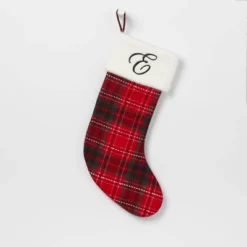 20" Plaid Monogram Christmas Holiday Stocking With Faux Fur Cuff Red/Green/White - Wondershop™ 28 20" Plaid Monogram Christmas Holiday Stocking With Faux Fur Cuff Red/Green/White - Wondershop™ -Wondershop GUEST 078e41a1 80ad 4302 8d97 131daeba566f