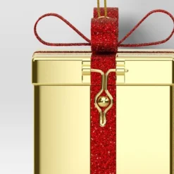 Christmas Gold Metal Gift Box Ornament - Wondershop™ -Wondershop GUEST 0ab3fee9 6ef1 4964 bf2d a4623c764088
