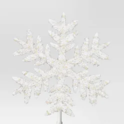 13.5" Pre-lit Snowflake Christmas Warm White LED Lights Tree Topper - Wondershop™ -Wondershop GUEST 0bd112e4 70c9 43ea b229 b1bbe00d4d17