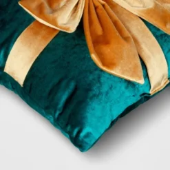 16"x6" Christmas Green Velvet Square Pillow With Teal Bow - Wondershop™ 7 16"x6" Christmas Green Velvet Square Pillow With Teal Bow - Wondershop™ -Wondershop GUEST 12cd500e 851a 448c b5f6 f47520195518