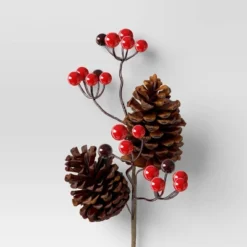 4pc Christmas Pick Set 2 Iced Pinecone 2 Red Berry With Pinecones - Wondershop™ 7 4pc Christmas Pick Set 2 Iced Pinecone 2 Red Berry With Pinecones - Wondershop™ -Wondershop GUEST 1a06ac68 dd01 4157 8dfe 69ce307fe686