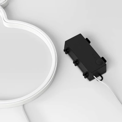 LED Battery Operated Christmas Neon Snowman Hangable Sign White/Blue/Orange - Wondershop™ 5 LED Battery Operated Christmas Neon Snowman Hangable Sign White/Blue/Orange - Wondershop™ - Image 3