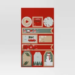 50ct Christmas Peel And Stick Gift Tags Red/Green/White Kraft - Wondershop™ -Wondershop GUEST 20757ebb a602 4add 9e14 5f82089c0196