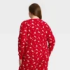 Women's Santa Print Ribbed Long Sleeve Holiday Matching Family Pajama Shirt - Wondershop™ Red -Wondershop GUEST 20b5d56a 2833 495d 9892 0645878596ff