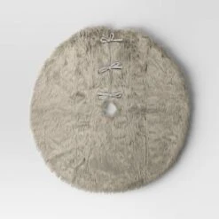 48" Faux Fur Christmas Tree Skirt Gray - Wondershop™ -Wondershop GUEST 2176a37d 7b4b 4cc1 8c49 842098220bcc