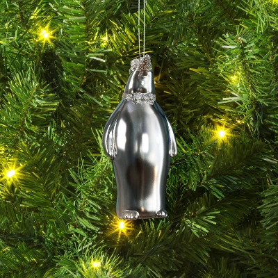Christmas Penguin Ornament Silver - Wondershop™ 3 Christmas Penguin Ornament Silver - Wondershop™