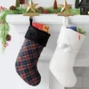 20" Christmas Plaid Stocking With Cuff Dark Blue - Wondershop™ -Wondershop GUEST 2ae4f8dd dbba 4c38 8009 f83635560c90