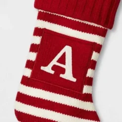 Knit Striped Monogram Christmas Stocking - Wondershop™ -Wondershop GUEST 2c67314e 660c 41fc 87c2 78e41e36e4ef