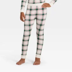 Kids' Plaid Ribbed Long Sleeve Shirt And Pants Holiday Matching Family Pajama Set - Wondershop™ Cream -Wondershop GUEST 2e106868 ab02 4145 a7ec fcbf94754562