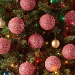 9pc Tinsel Ball Christmas Tree Ornament Set - Wondershop™