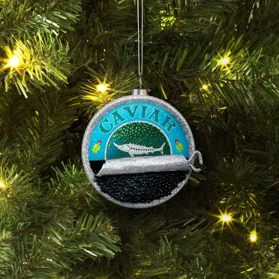 Christmas Glass Caviar Ornament - Wondershop™ 3 Christmas Glass Caviar Ornament - Wondershop™