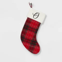 20" Plaid Monogram Christmas Holiday Stocking With Faux Fur Cuff Red/Green/White - Wondershop™ 38 20" Plaid Monogram Christmas Holiday Stocking With Faux Fur Cuff Red/Green/White - Wondershop™ -Wondershop GUEST 349dc9a9 e3c0 45fd 9a96 24e86b4ad042
