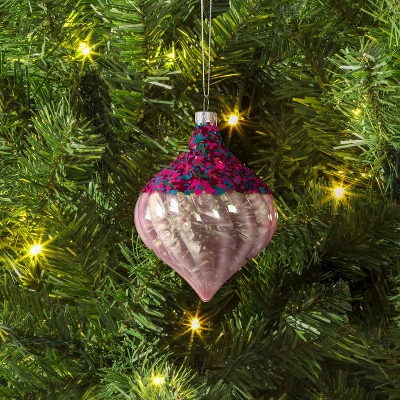 Christmas Swirl Onion Light Pink Ornament - Wondershop™ 3 Christmas Swirl Onion Light Pink Ornament - Wondershop™