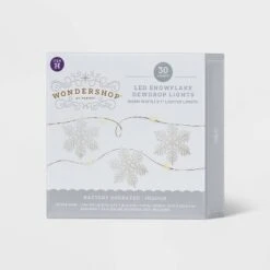 30ct LED Dewdrop With Glittered Snowflakes Christmas Indoor Novelty String Lights Warm White With Silver Wire - Wondershop™ 9 30ct LED Dewdrop With Glittered Snowflakes Christmas Indoor Novelty String Lights Warm White With Silver Wire - Wondershop™ -Wondershop GUEST 398b7c3d 962e 49a1 ad0d b963167533ae