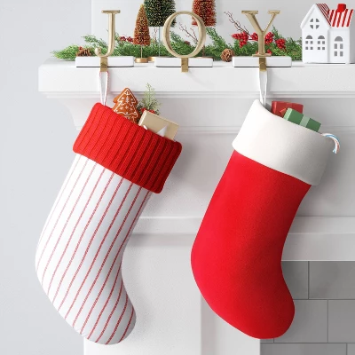 20" Woven Stripes Stocking - Wondershop™ 2 20" Woven Stripes Stocking - Wondershop™