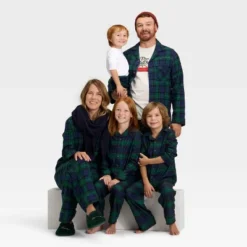 Men's Plaid Flannel Long Sleeve Shirt And Pants Holiday Matching Family Pajama Set - Wondershop™ Navy Blue -Wondershop GUEST 411cd87e 45e6 4182 84ed dae84953139d 3