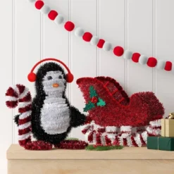 Christmas Tinsel Penguin With Headphones - Wondershop™