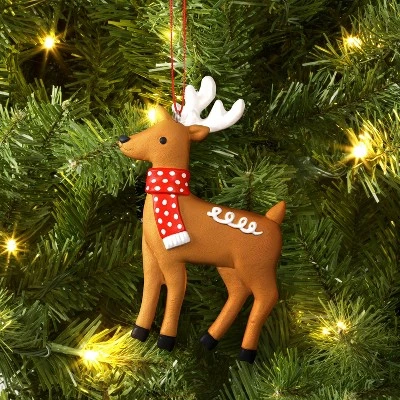 4.75" Christmas Clay Dough Gingerbread Deer Ornament - Wondershop™ 3 4.75" Christmas Clay Dough Gingerbread Deer Ornament - Wondershop™