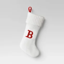 Knit Monogram Christmas Stocking White - Wondershop™ -Wondershop GUEST 4ea75af6 d100 43ce 8387 c8a92930fd94