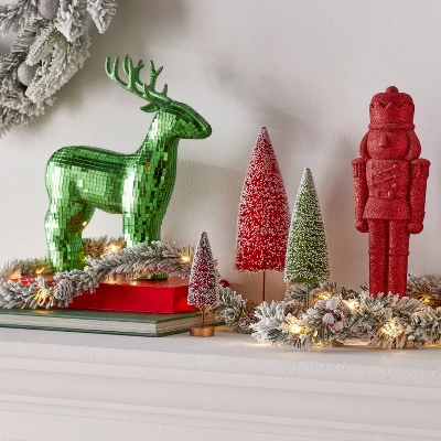 30ct LED Dewdrop With Flocked Greenery Christmas Indoor Novelty String Lights Warm White With Silver Wire - Wondershop™ 3 30ct LED Dewdrop With Flocked Greenery Christmas Indoor Novelty String Lights Warm White With Silver Wire - Wondershop™