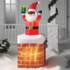 6' LED Animated Santa In Chimney Christmas Inflatable Decoration Red - Wondershop™: Festive Outdoor Display With Lights -Wondershop GUEST 5e31b910 316c 4b95 aba6 7b365203b2b5