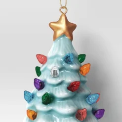 4" Christmas Lit Ceramic Retro Christmas Tree Ornament Blue - Wondershop™ 6 4" Christmas Lit Ceramic Retro Christmas Tree Ornament Blue - Wondershop™ -Wondershop GUEST 5ffdc2e7 86ce 419e b8b8 2ca08c337466