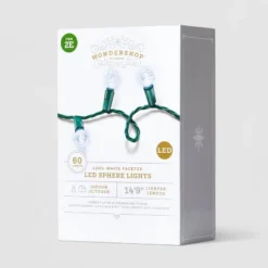 60ct LED Faceted Sphere Christmas String Lights With Green Wire - Wondershop™ -Wondershop GUEST 6071f337 6a42 4de4 b03e 8c1e76a736ac
