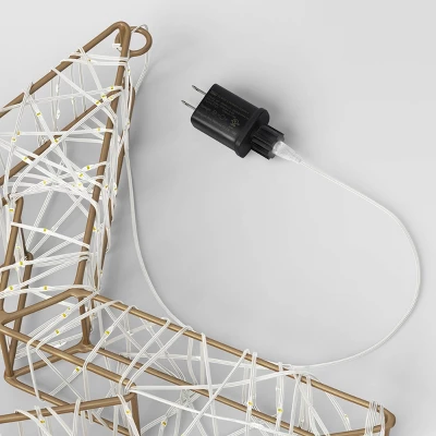 600ct LED High Density Champagne Metal Christmas Hanging Star Twinkling Dew Drop Lights Warm White - Wondershop™ 5 600ct LED High Density Champagne Metal Christmas Hanging Star Twinkling Dew Drop Lights Warm White - Wondershop™ - Image 3