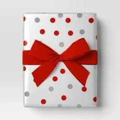 75' Christmas Velvet Ribbon Red With Metallic Edge - Wondershop™