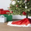 Christmas Plush With Fur Trim Tree Skirt Red And White - Wondershop™ -Wondershop GUEST 656963fe 3084 44a7 a9da 2d1862a758ce