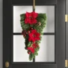 28" Decorated Pine And Poinsettia Flowers Hanging Christmas Artificial Swag - Wondershop™ -Wondershop GUEST 66840cc7 bd2b 4452 a48e a5fc452a8058