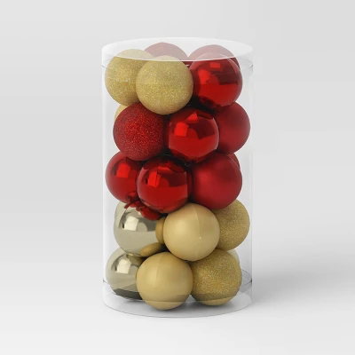 25ct Round Mini Christmas Tree Ornament Set - Wondershop™ 5 25ct Round Mini Christmas Tree Ornament Set - Wondershop™ - Image 3