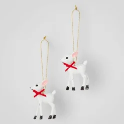 2ct Retro Small Deer Christmas Tree Ornament Set - Wondershop™ -Wondershop GUEST 7c0f36db 45f8 4ef9 97b1 4b6255db4cfb