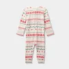 Baby "Let It Snow" Fair Isle Cozy Knit Holiday Matching Family Pajama Union Suit - Wondershop™ Cream -Wondershop GUEST 7df3bc35 268d 47eb 9cf4 717fccbb4010