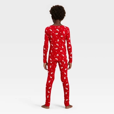 Kids' Ribbed Long Sleeve Shirt And Pants Holiday Matching Family Pajama Set - Wondershop™ Red 3 Kids' Ribbed Long Sleeve Shirt And Pants Holiday Matching Family Pajama Set - Wondershop™ Red