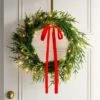 28" Christmas Led Mixed Norfolk And Cedar Wreath With Red Velvet Bow - Wondershop™ -Wondershop GUEST 7fa9e6d2 16ef 405c b698 c7fd9e504efc