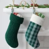 20" Christmas Plaid Stocking With Cuff Green Base - Wondershop™ -Wondershop GUEST 80c00e68 fe55 4c4d b0ca d2e8d8da87a5