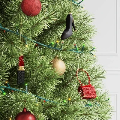 3pc Christmas Gift Ornament Set Glass Fashionista - Wondershop™ 3 3pc Christmas Gift Ornament Set Glass Fashionista - Wondershop™