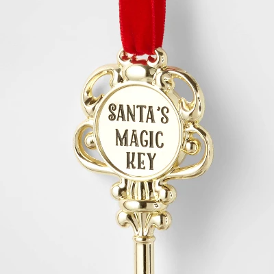4" 'Santa's Magic Key' Christmas Tree Ornament Gold - Wondershop™ 4 4" 'Santa's Magic Key' Christmas Tree Ornament Gold - Wondershop™ - Image 2