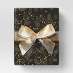 Wondershop 11 18' Christmas Modern Warmth Premium Ribbon Gold Glitter On Sheer - Wondershop™