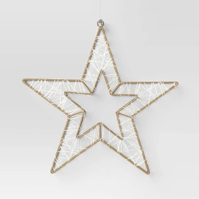 600ct LED High Density Champagne Metal Christmas Hanging Star Twinkling Dew Drop Lights Warm White - Wondershop™ 4 600ct LED High Density Champagne Metal Christmas Hanging Star Twinkling Dew Drop Lights Warm White - Wondershop™ - Image 2