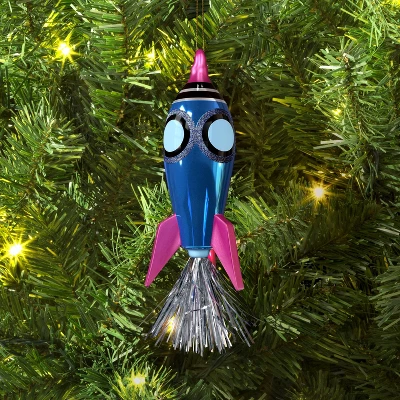 Christmas Glass Spaceship Ornament - Wondershop™ 3 Christmas Glass Spaceship Ornament - Wondershop™