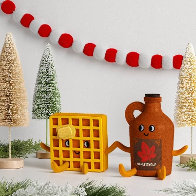 Christmas Felt Duo Figural Waffle And Maple Syrup - Wondershop™ 3 Christmas Felt Duo Figural Waffle And Maple Syrup - Wondershop™