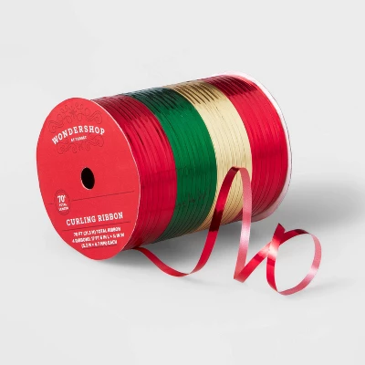 4 End Curl Christmas Ribbon 70' - Wondershop™ 5 4 End Curl Christmas Ribbon 70' - Wondershop™ - Image 3