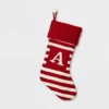 Knit Striped Monogram Christmas Stocking - Wondershop™ -Wondershop GUEST 940b2aba bb7d 4ca6 8c8f 1fe6b449429d