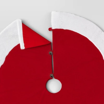 Christmas Plush With Fur Trim Tree Skirt Red And White - Wondershop™ 6 Christmas Plush With Fur Trim Tree Skirt Red And White - Wondershop™ - Image 4
