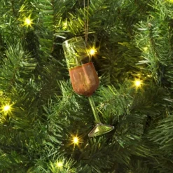 4.5" Christmas Glass Champagne Ornament - Wondershop™