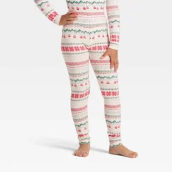 Toddler "Let It Snow" Fair Isle Cozy Knit Long Sleeve Shirt And Pants Holiday Matching Family Pajama Set - Wondershop™ Cream -Wondershop GUEST 988ea061 c67a 425d 8bc4 dea69e4c521e