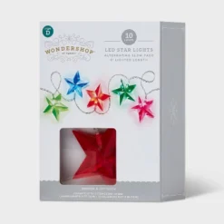 10ct LED Dewdrop Star Christmas Indoor Outdoor Novelty String Lights Multicolor With Clear Wire - Wondershop™ -Wondershop GUEST 9ac0d0a3 6d89 4123 89f9 50bd0a6b34a8